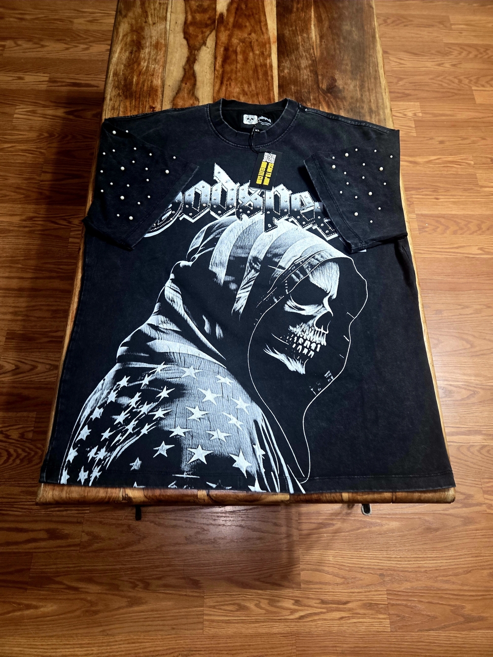 Godspeed New York "Rarity Collection MMXXIV" Men's Reaper Flag Rhinestone Tee